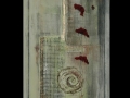 mohn auf weis  und gold40x80